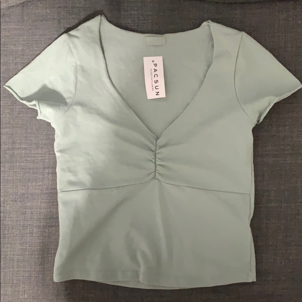 Light green crop top